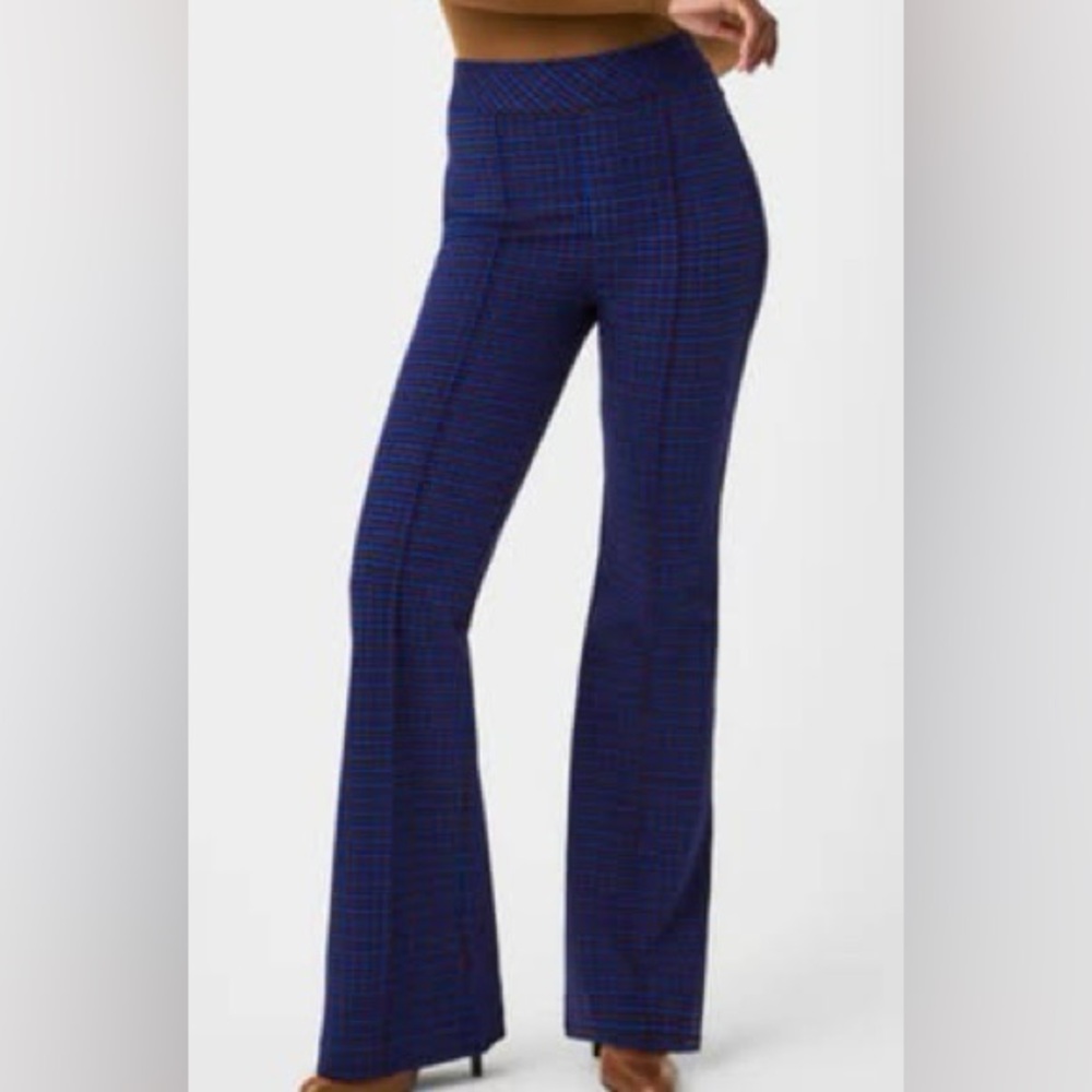 Spanx Perfect Pant High Rise Flare in Houndstooth Jacquard